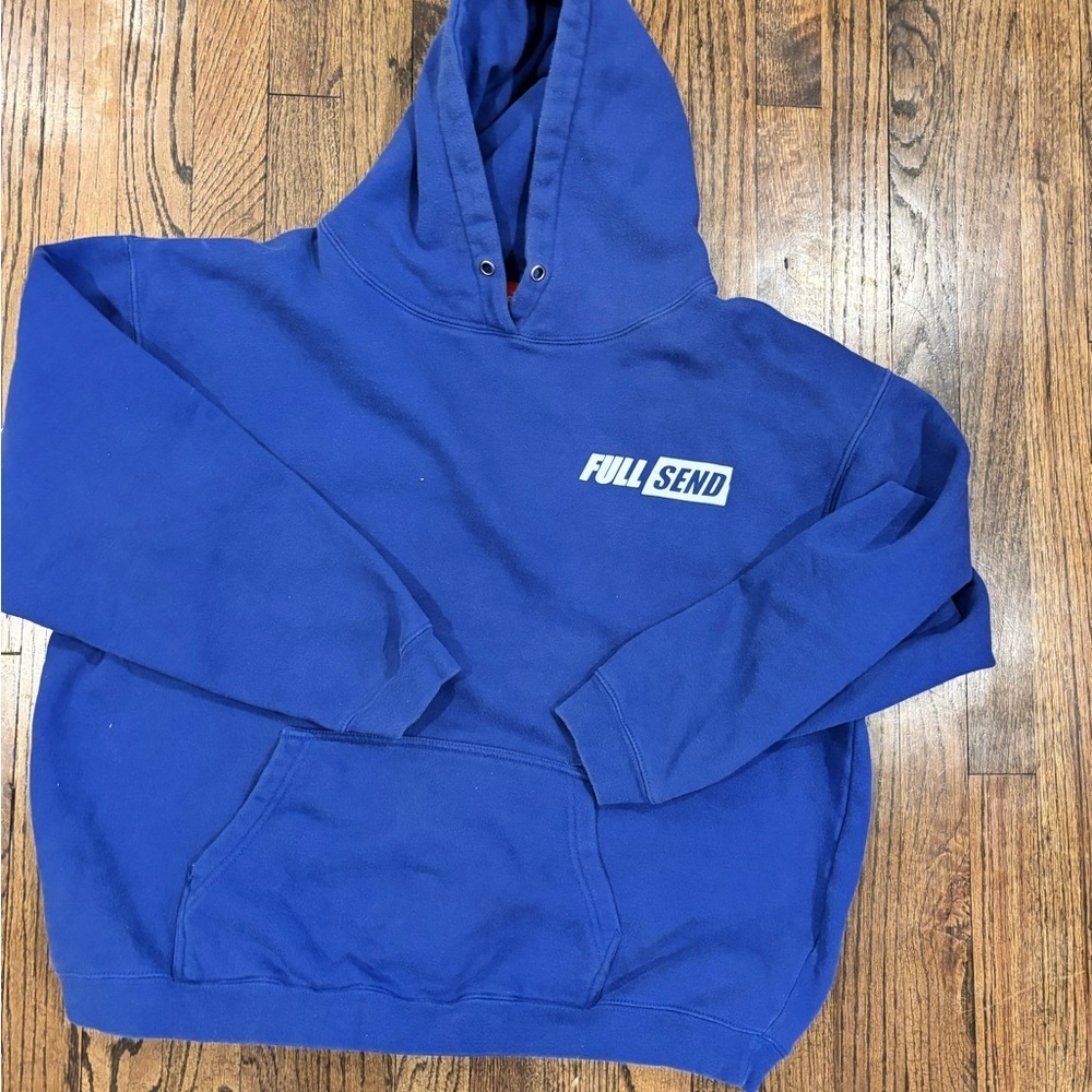 Full Send Fear Factor blue hoodie official sweatshirt size xl